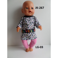 Jurk wit met pantervlekjes ( zonder legging)