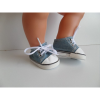 Gymschoen blauw met veters