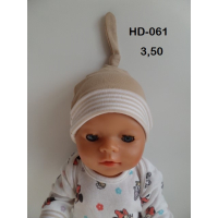 Muts met wanten zandkleur