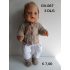 Gebreid vest met muts en sokjes, in brique