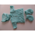 Gebreid vest, muts en sokjes aqua blauw