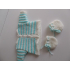 Vest met sokjes , wit met licht blauw