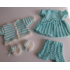 Gebreid jurkje met short in aqua blauw
