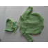 Gebreide romper met muts, mntgroen
