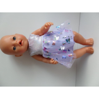 Jurk met vlinders lila en vest