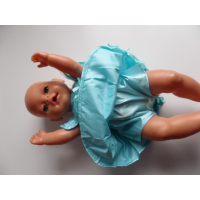 Jurk met strikjes, aqua blauw