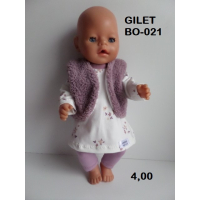 Gilet van lila bont