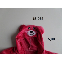 Badjas fuchsia met berenmuts