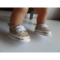 Sneaker goud, past de 32 en 36 cm pop