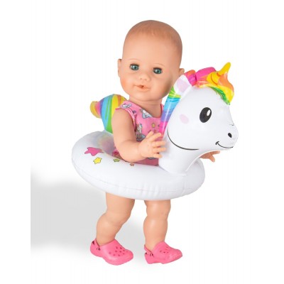 Zwemband unicorn, speciaal voor de Little Baby Born van 32 cm