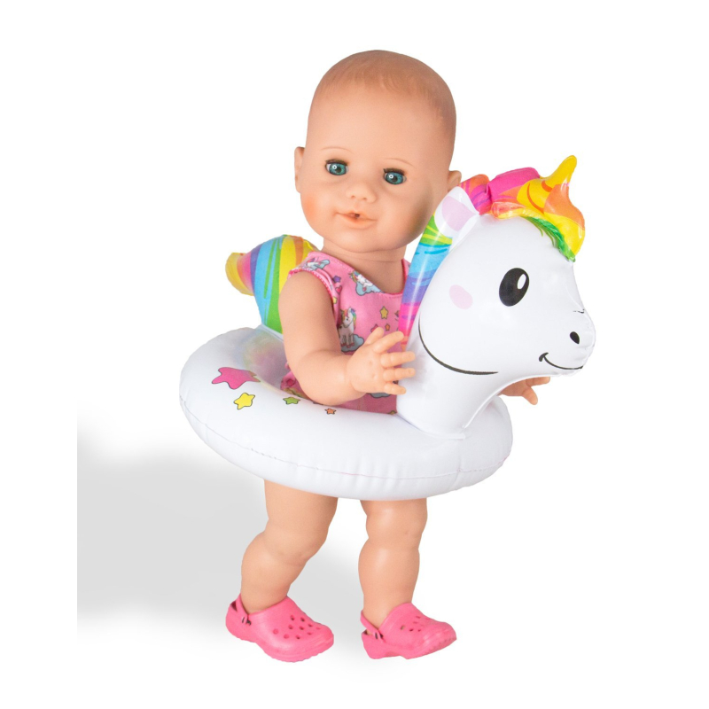 Zwemband unicorn, speciaal voor de Little Baby Born van 32 cm
