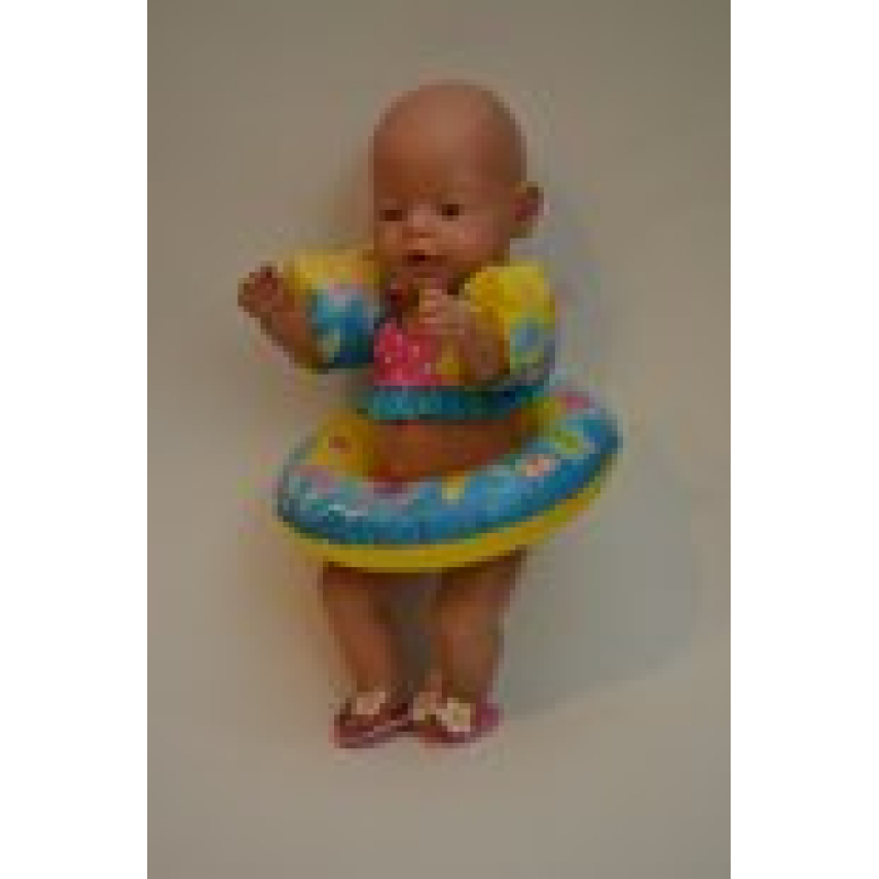 Zwembandje en armbandjes, met flamingo`s en andere zee dieren