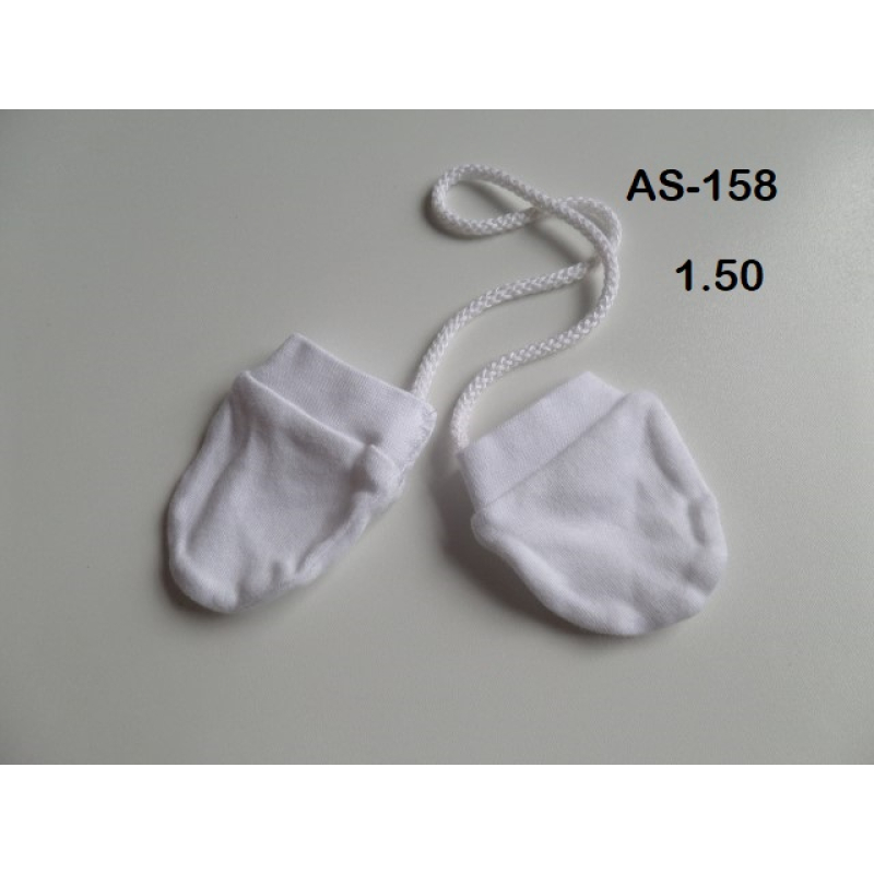 Wanten wit met koordje