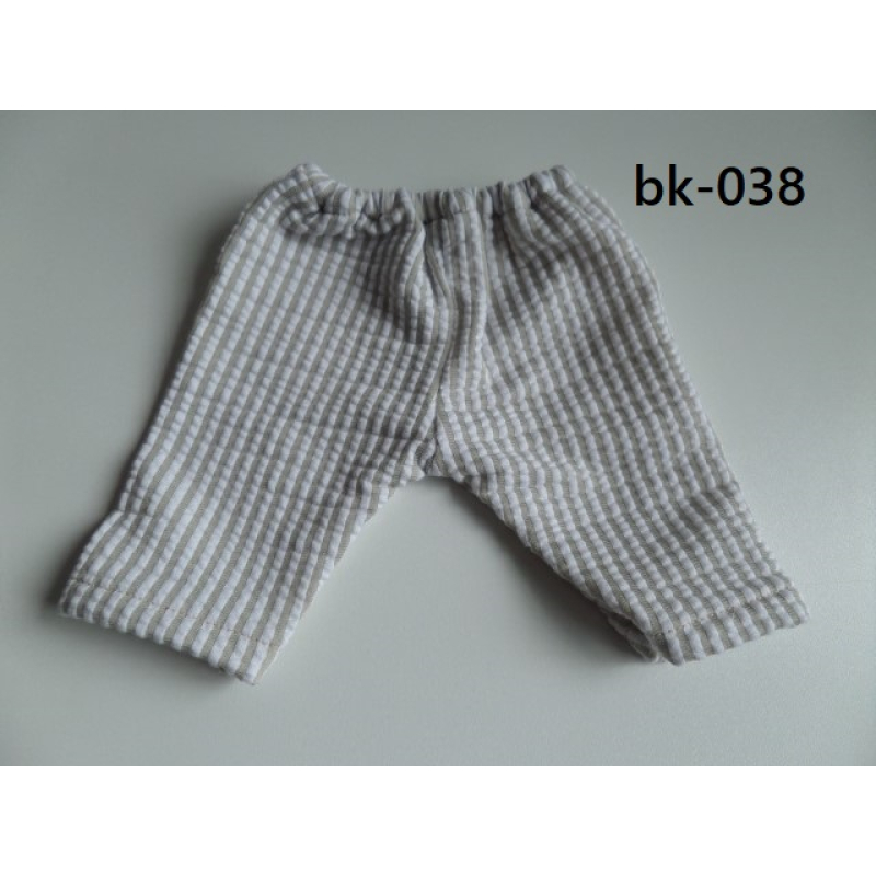 Broek taupe/ wit gestreept