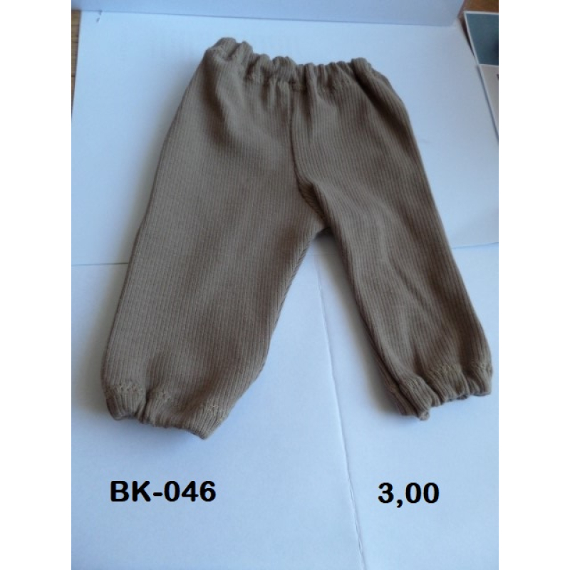 Broek, taupe ribtricot