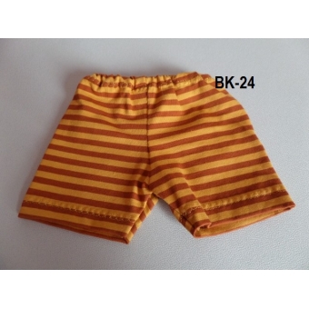 Short met streep, mosterdkleur tricot