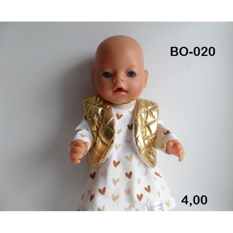 Gilet van doorgestikte gouden stof