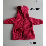 Badjas fuchsia met berenmuts