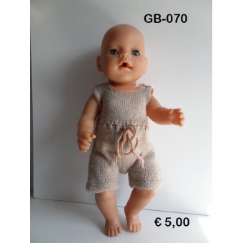 jumpsuit gebreid, kleur zand