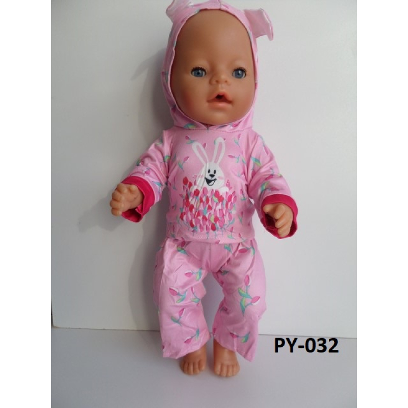 Pyjama met konijntjes rose