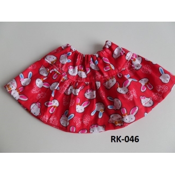 Rok rood met Hello Kitty en Nijntjes