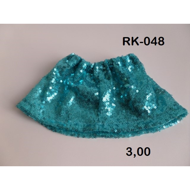 Rokje aqua met glitters