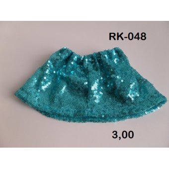 Rokje aqua met glitters