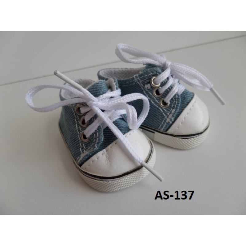 Gymschoen blauw met veters