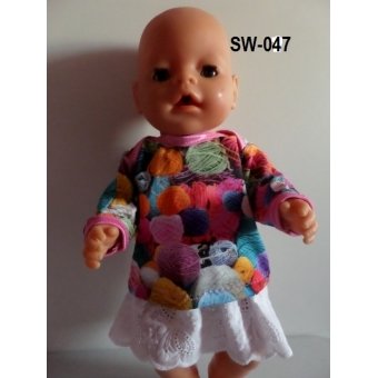 Sweater met bolletjes wol  SW-047