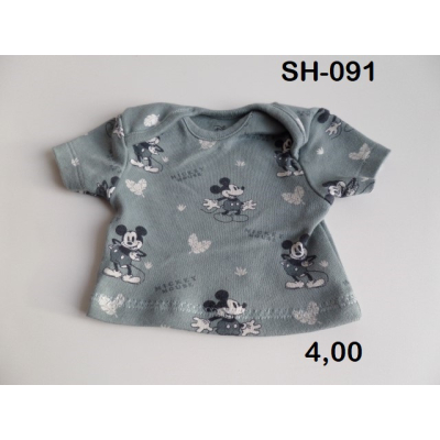 shirt blauw met Mickey Mouse figuren