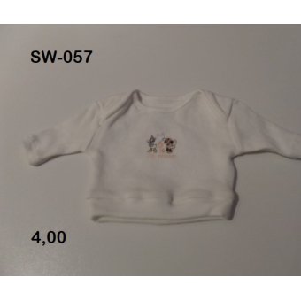 Sweater ecru met katrien en minnie