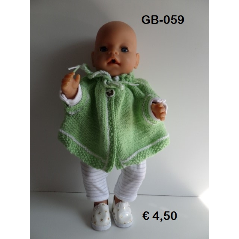 Gebreide poncho groen