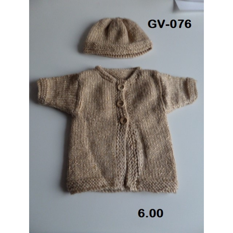 Lang vest met muts, gouddraard