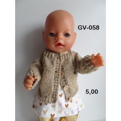 Gebreid vest goud