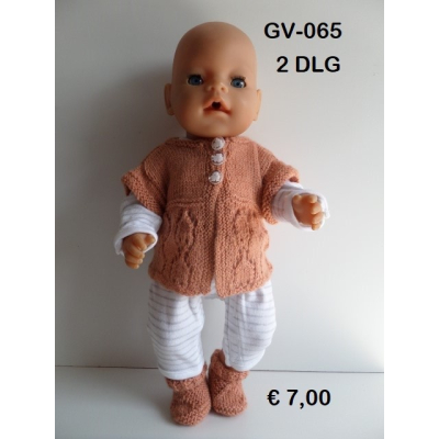 Vest brique met korte mouw en sokjes