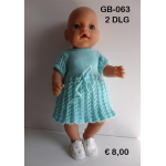 Gebreid jurkje met short in aqua blauw