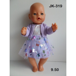 Jurk met vlinders en vest, lila