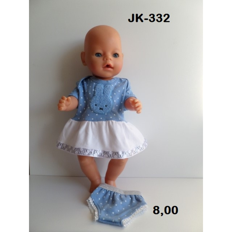 Jurk met broekje, blauw nijntje