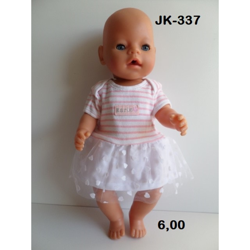 Jurk  met streepjes en tule rok