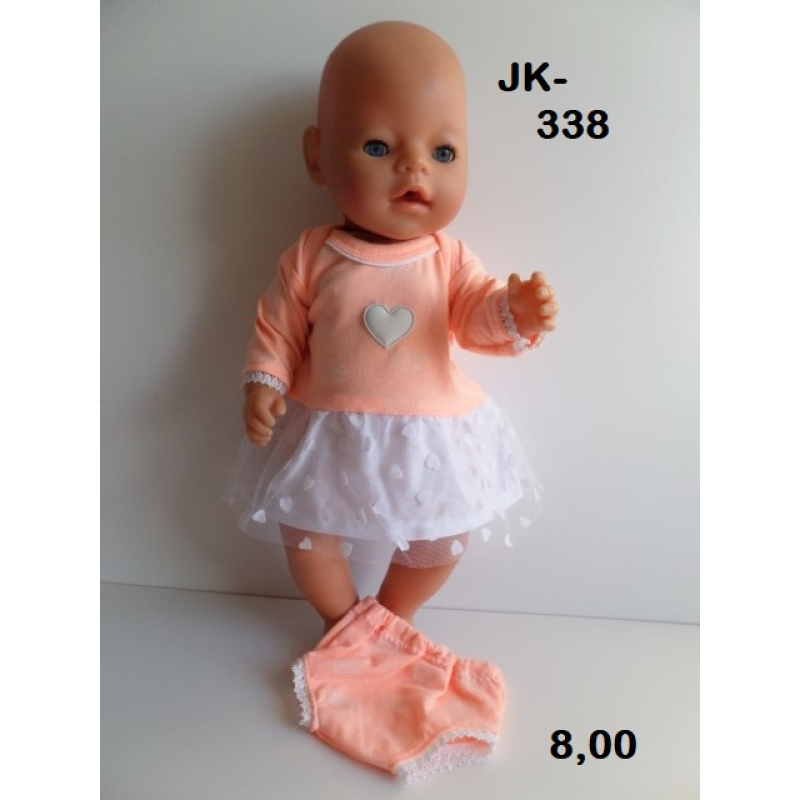 Jurk met broekje fluor rose ,et tule rok