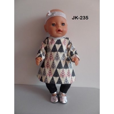 KerstJurk, met haarband, legging en leren jasje, zilver KerstJurk, met haarband, legging en leren jasje, zilver