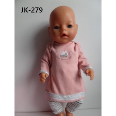 Jurk rose met huisjes