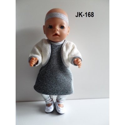 Kerstjurk, legging, haarband en bolero zwart