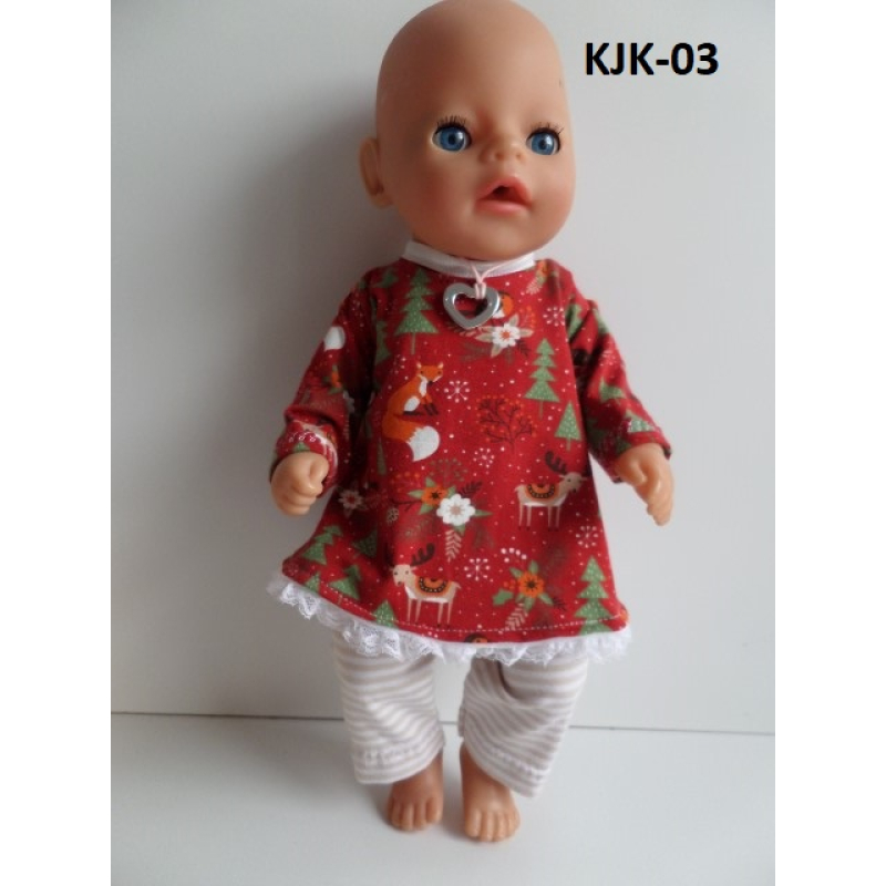 kerstjurk met legging, kleur roest