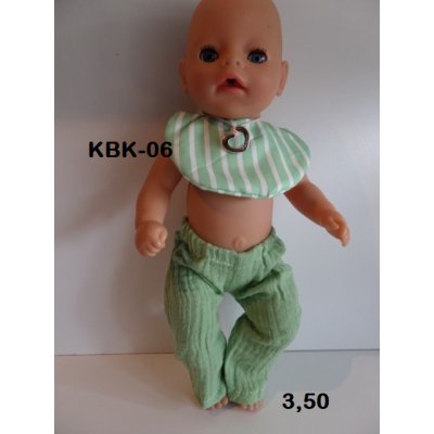 Broek en slab in groen past de 36 cm pop Broek en slab in groen past de 36 cm pop