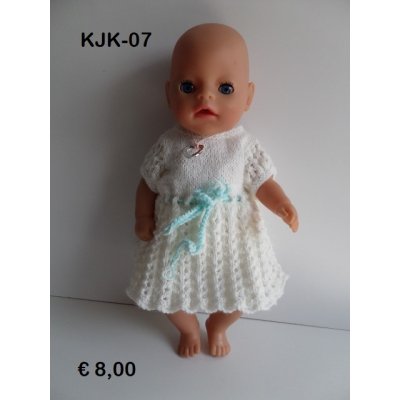 Gebreide jurk met onderbroek wit
