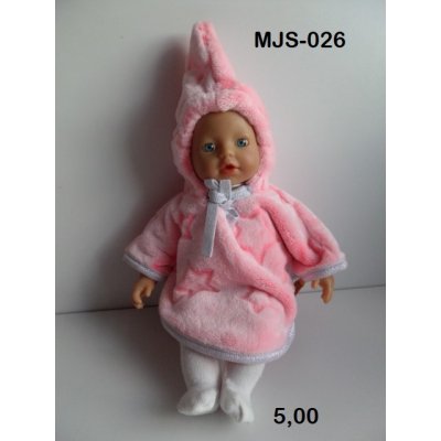 Poncho van rose fleece