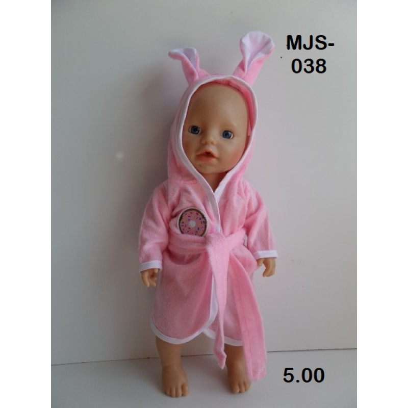 Badjas rose  pas de 32 cm pop