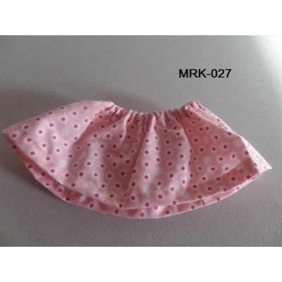 Rokje rose met zonnetjes, past alleen de 32 cm pop
