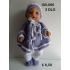 Poncho met muts, gebreid in oud rose